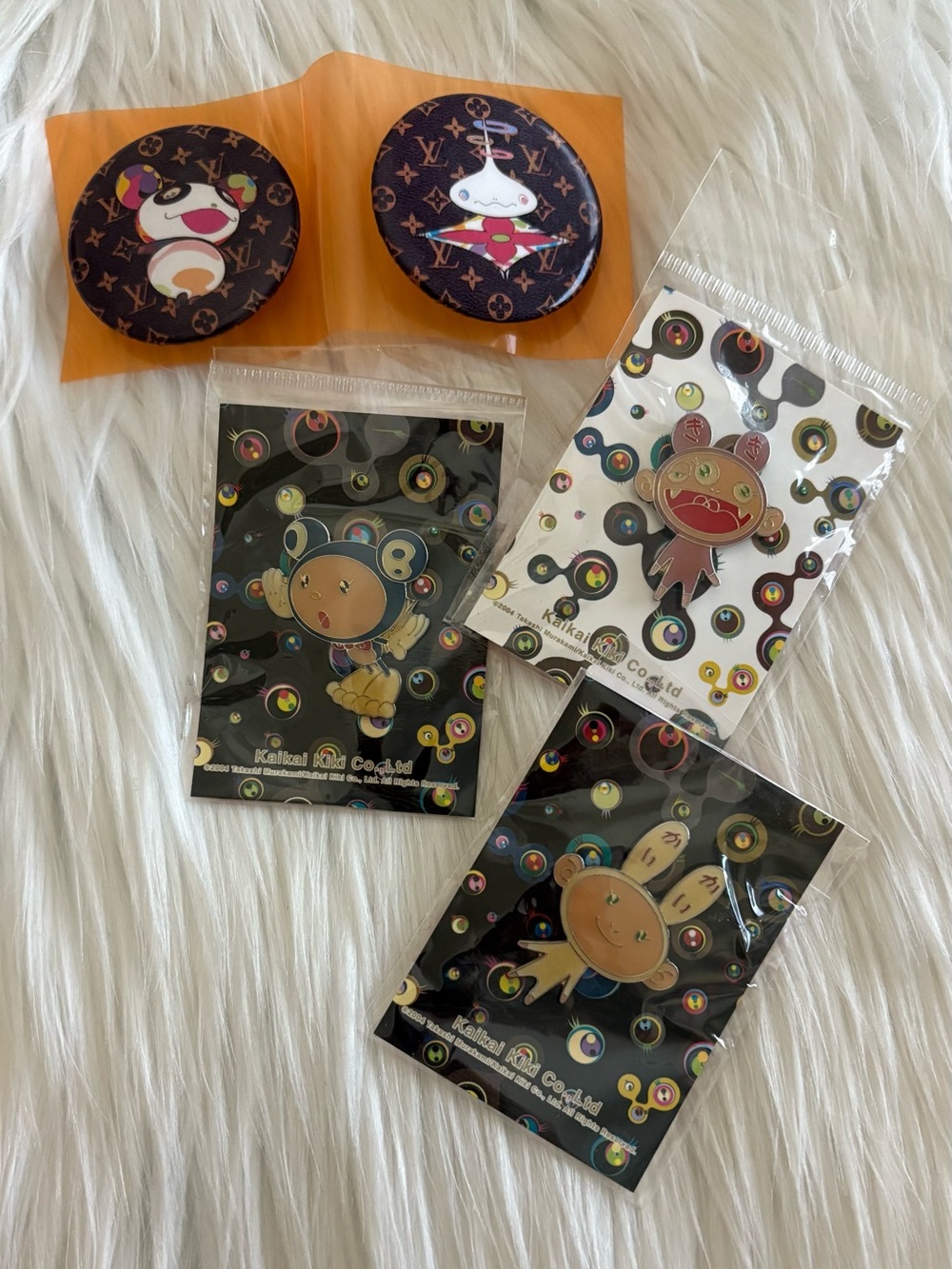 Set of 2004 Takashi Murakami MOCA Museum Los Angeles Exhibition Pins